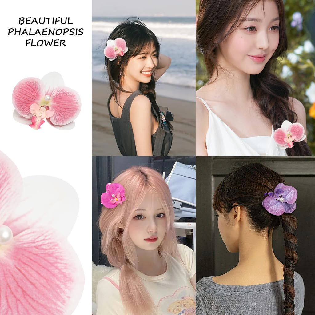 PALAY® 3Pcs Girls Barrettes Hair Clips Women Hair Clips Color Moth Orchid Barrettes for Girls Hair Clip Hair Accessories French Hair Clips Girls Fashion Floral Hair