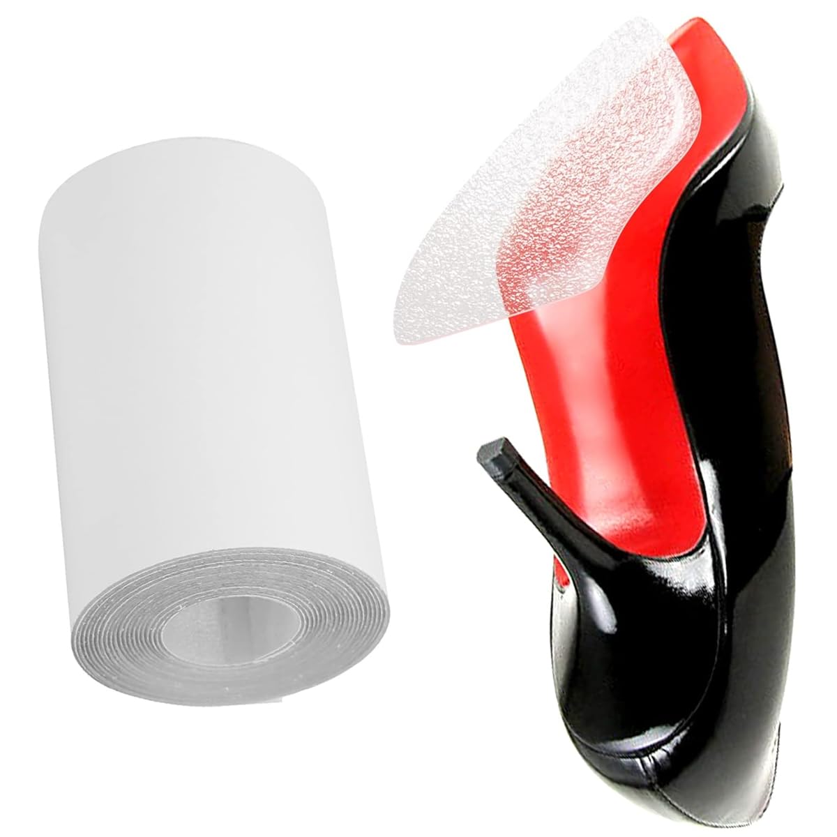 PALAY Sole Protector for High Heels with Self Adhesive PVC Film 10x200cm | Transparent Anti Slip Design