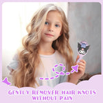 PALAY Hair Brush featuring ABS Paddle Design and Soft Bristles for Girls | Purple Kuromi Comb