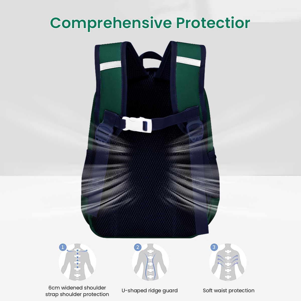 PALAY School Backpack for Kids with Dual Zipper & 35×35×12cm Capacity | Nylon Cartoon Design
