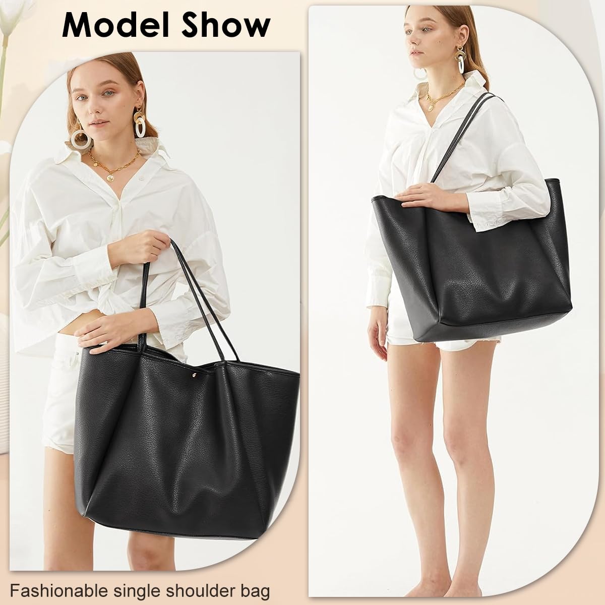 PALAY Tote Bag for Women featuring Spacious Interior and Waterproof PU Leather | Ideal for Work and Travel