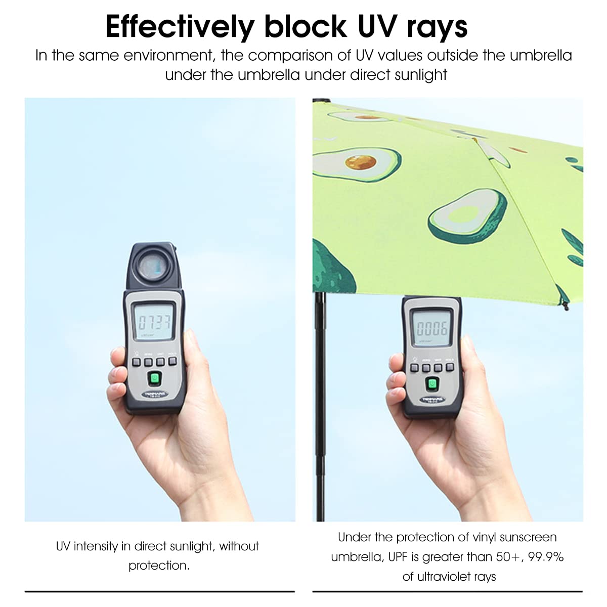 PALAY Umbrella featuring UPF 50+ sun protection and 190T water repellent fabric for travel use