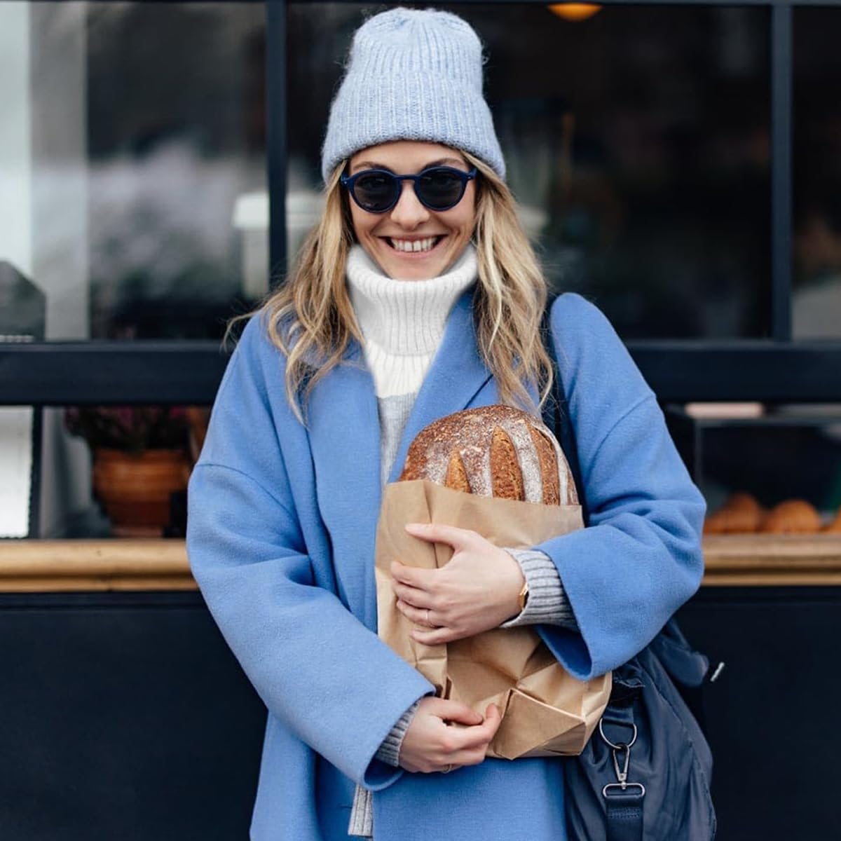 PALAY Fake Collar for Women with Knitted Turtleneck Design in Yellow & White | Winter Neck Warmer