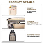 PALAY Bag Organizer Insert for Backpacks with Multi-Divider Design 24x12x30cm Felt Liner