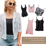 PALAY Womens Lace Cardigan for Summer Outfits featuring 3/4 Sleeves and Open Front Design