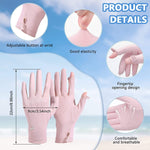 PALAY® Spandex Uv Sun Protection Gloves Women Non-Slip Touch Screen Gloves, Summer Ice Silk Cool Gloves, Outdoor Breathable Sun Gloves For Cycling Fishing - Pink