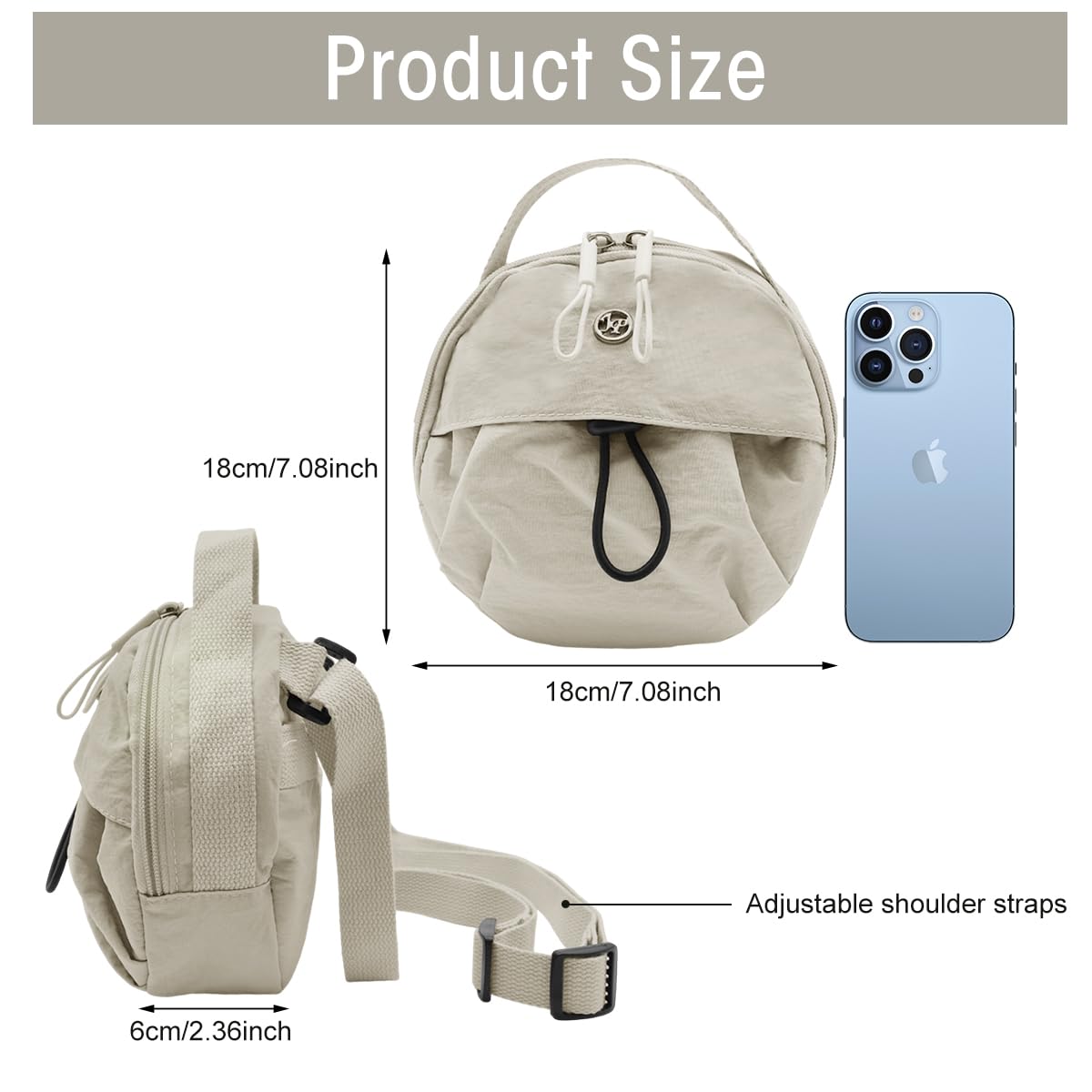 PALAY Crossbody Bags for Women 18x6x18cm with Dual Zipper Design Durable Nylon Sling | Stylish Everyday Carry