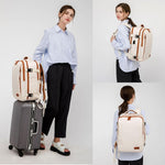 PALAY Travel Laptop Backpack 40L for 15.6 Inch Devices with Double Layer Design and Waterproof Beige Oxford Cloth