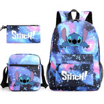 PALAY School Backpack Set for Girls with Messenger Bag & Pencil Pouch featuring Cartoon Stitch Design | Ideal Gift for Kids