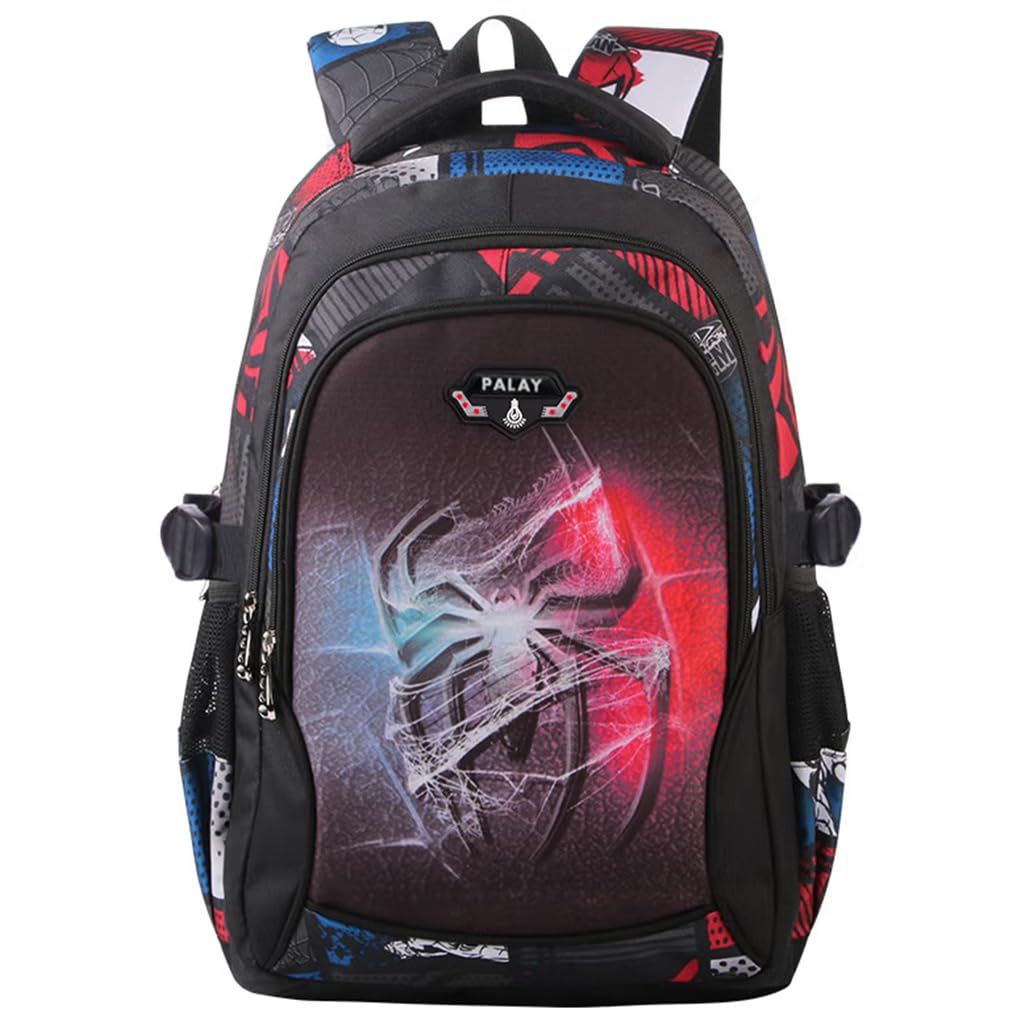 PALAY School Backpack with 3 Zipper Compartments and Waterproof Oxford Cloth for Boys 7–12 | Lightweight Ergonomic Bag for School and Outdoor Activities