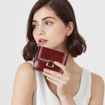 PALAY Mini Wallet for Women with Bifold Design and RFID Protection featuring PU Leather in Vintage Burgundy Red | Compact Purse for Cards and Coins