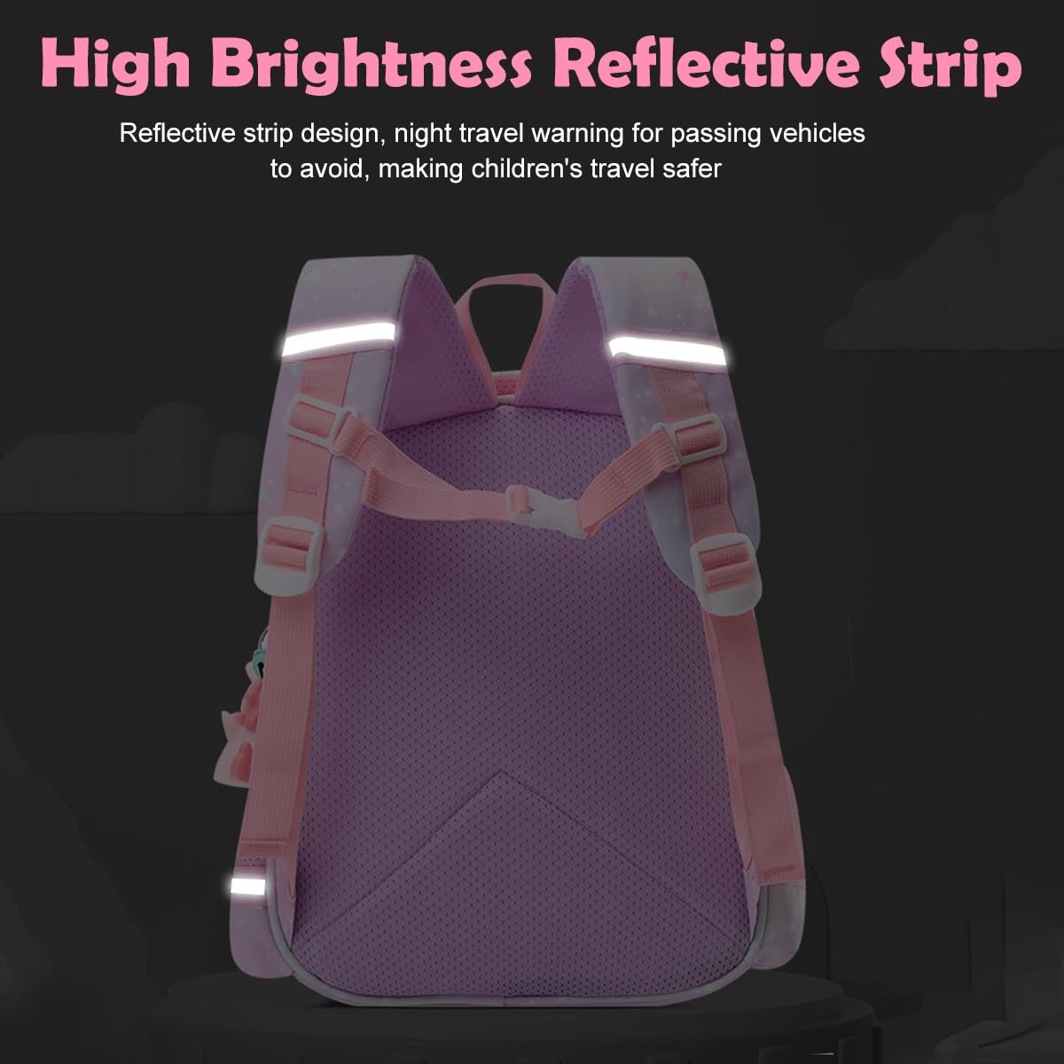 PALAY Unicorn Backpack for Schoolgirls featuring Double Layer Design and Waterproof Nylon | Ideal Gift for Girls Aged 4–6