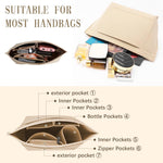 PALAY Makeup Organizer Pouch for Handbags with Multi Compartments and Zipper Pocket 26x20x13cm