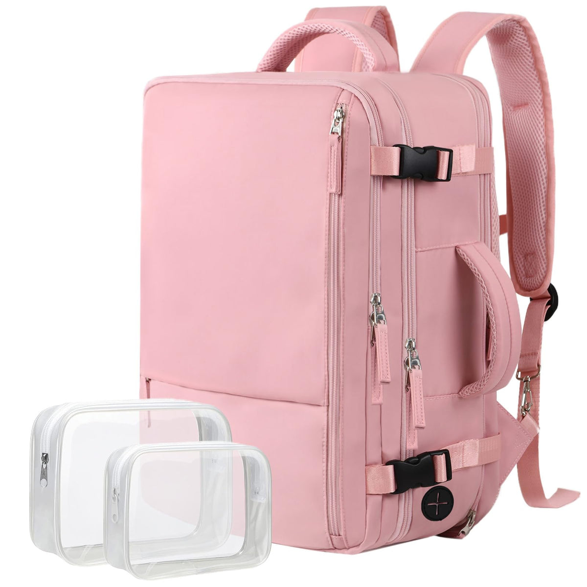PALAY Laptop Backpack for Travel and Business with Dual Handle and 20L–35L Expansion | Pink