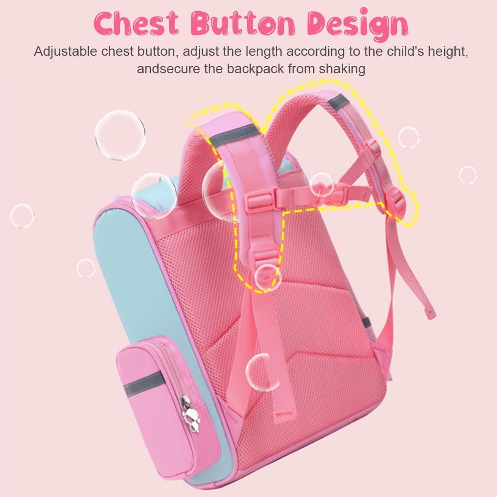 PALAY Girls Unicorn Backpack for School and Travel with Ergonomic Design 35x24x10cm Purple