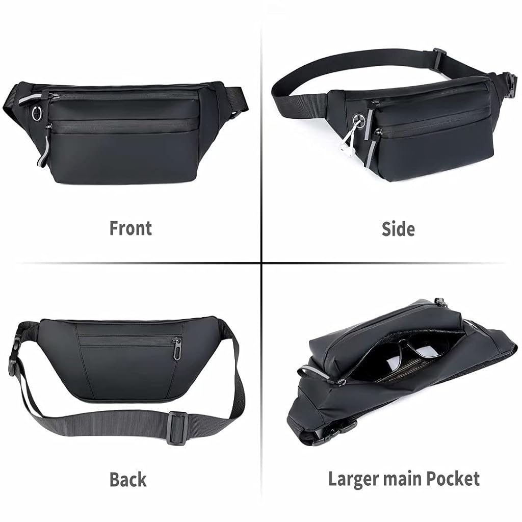 PALAY® Large Fanny Pack Cross Body Travel Bag BumBag Waist Bags Men Women Waterproof Sling Backpack Chest Bag