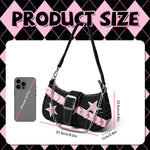 PALAY Shoulder Bag for Girls with Chain Strap and Zipper Closure 23x7x13cm | Chic Y2K Style