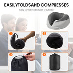 PALAY U Shaped Neck Pillow for Travel and Office with Memory Foam Support | Adjustable Snap Closure