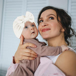 PALAY Baby Cap Set for 3–18 Months with Large Bow and Soft Stretchy Fabric | 3pcs Warm Hats