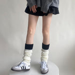 PALAY Leg Warmers for Women featuring Ribbed Knit Two Tone Design 42–44cm Length | Soft Polyester Comfort