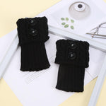 PALAY Winter Leg Warmers for Women featuring Crochet Knitted Acrylic Design | 1 Pair Black