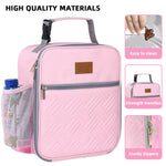 PALAY Silicone Lunch Bag for Work and School featuring Bottle Holder and 22x11x26cm Storage | Pink Insulated Cooler for Women and Kids