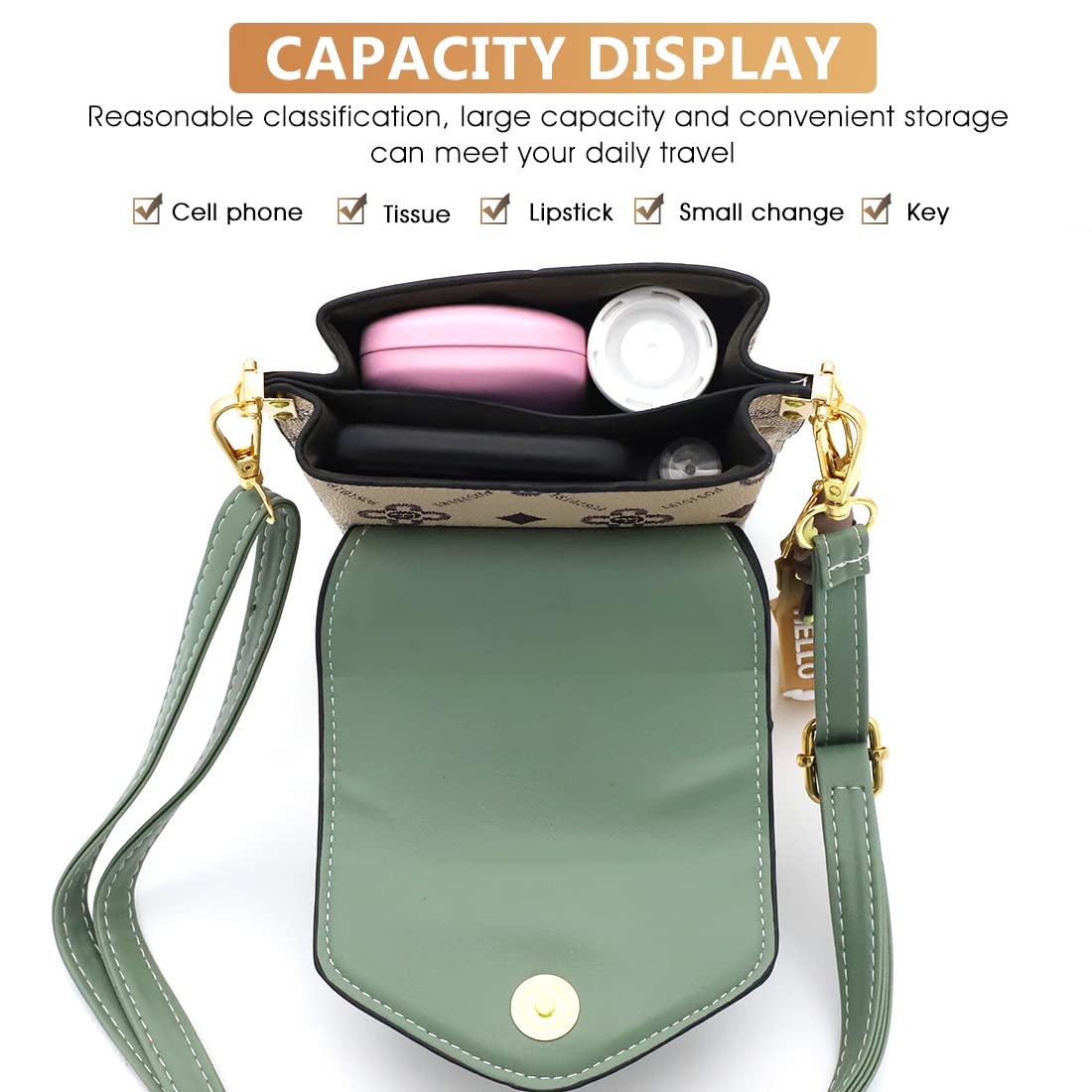 PALAY Sling Bag for Women with Magnetic Button Closure and 18×14×10cm Design | Black PU Crossbody Pouch