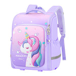 PALAY Cartoon Unicorn School Backpack for Girls featuring Full Opening Zipper and 29x16x36cm Large Capacity | Comfortable Burden‑Relief Design