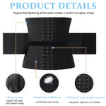 PALAY Waist Trainer for Women with 3 Section Adjustable Buckle 76–82 cm Black Shapewear