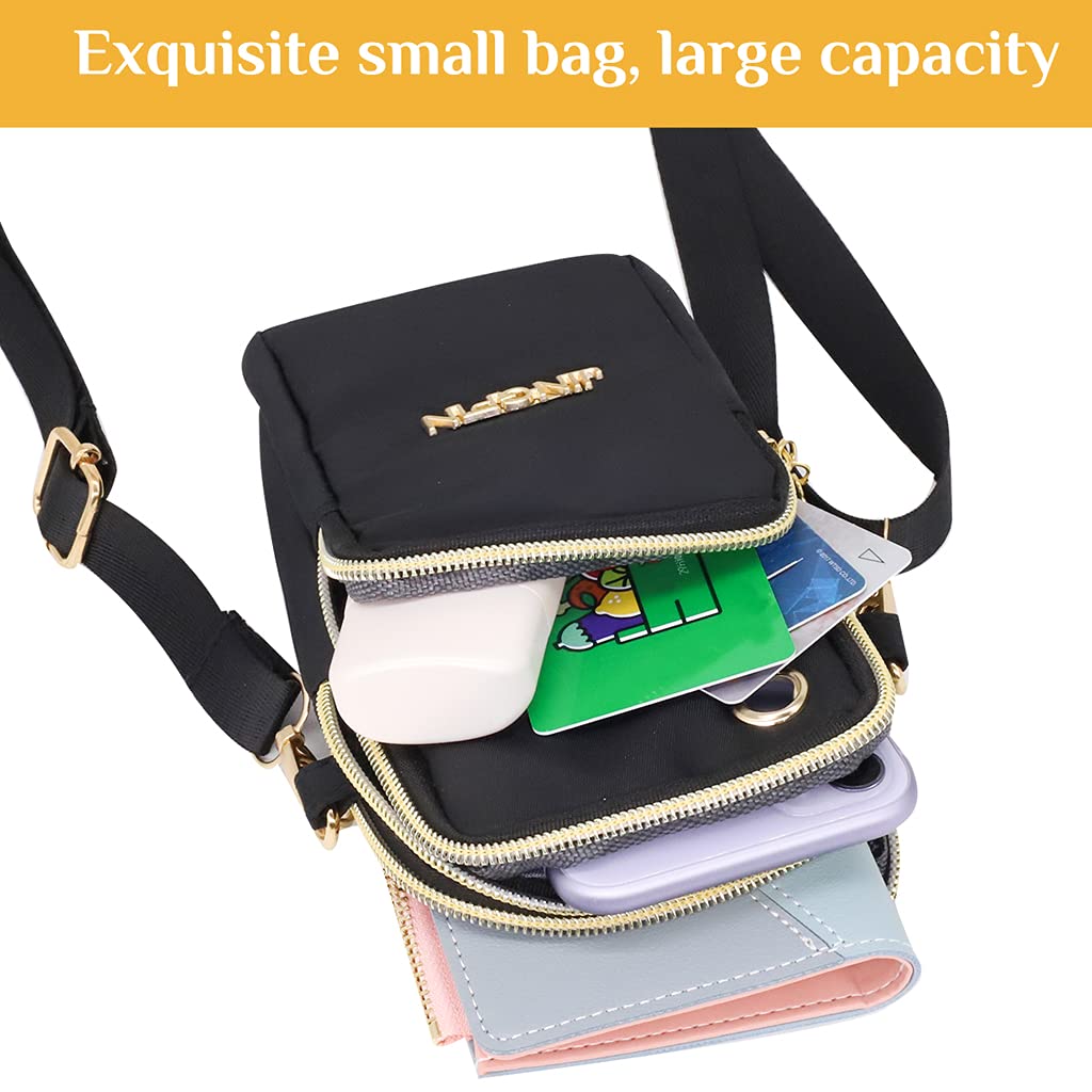 PALAY Small Cross Body Bag for Travel with 3 Layer Storage and Headphone Port | Nylon