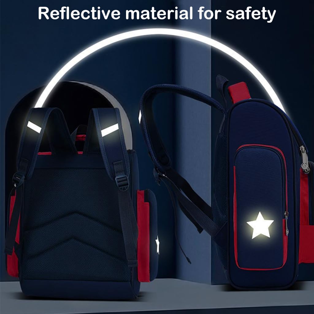 PALAY School Bags for Boys featuring 27x13x38cm Large Capacity and Ergonomic Breathable Design | Waterproof Oxford Backpack for Kids 3–6 Years