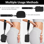 PALAY Small Zipper Pouches for Daily Use with Dual Detachable Design Waterproof Nylon | Wristlet Coin and Earphone Organizer for Women
