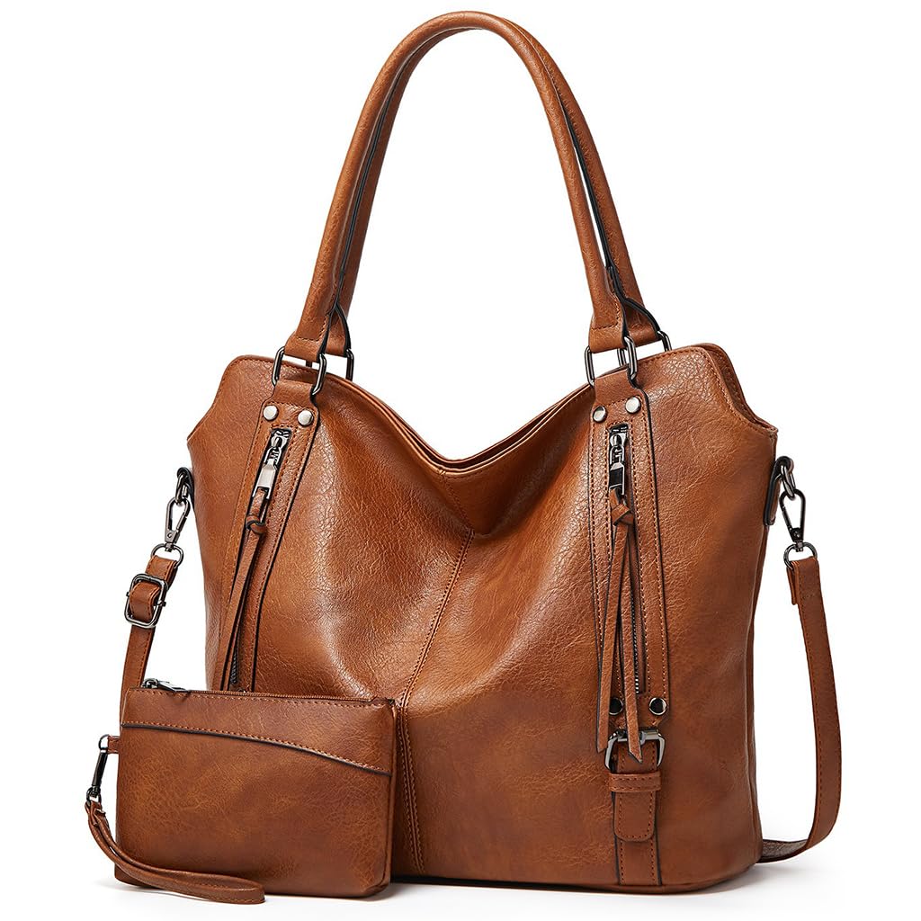 PALAY Women Tote Bag for Work and Travel with Multi Pockets | Fits 15.6 in Laptop Brown