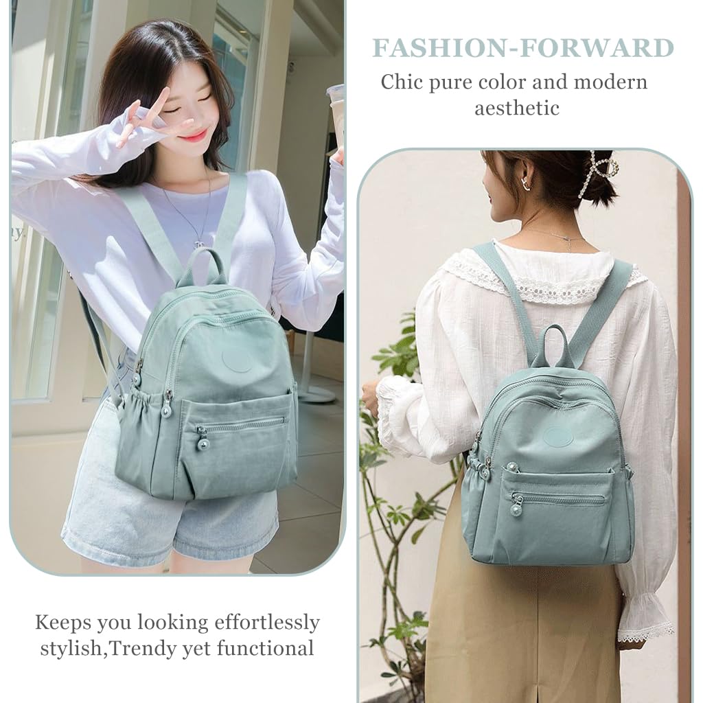 PALAY Womens Backpack for Travel and School with Antitheft Design and Trolley Sleeve | Waterproof Nylon 2 PCS Set