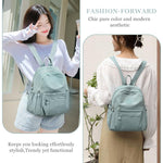 PALAY Womens Backpack for Travel and School with Antitheft Design and Trolley Sleeve | Waterproof Nylon 2 PCS Set