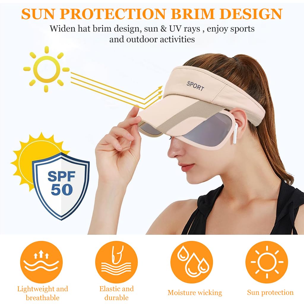 PALAY Sun Golf Visor Hats for Women with Retractable Brim and Breathable Fabric | Adjustable Fit
