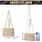 PALAY Shoulder Bag for Evening Parties with Crystal Rhinestones and Golden Chain | Elegant Clutch for Women