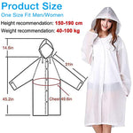 PALAY Rain Ponchos for Camping and Hiking featuring Snap Button Closure with Hood | 2Pcs Reusable EVA Design for Men and Women 56.2 in Length