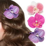 PALAY® 3Pcs Girls Barrettes Hair Clips Women Hair Clips Color Moth Orchid Barrettes for Girls Hair Clip Hair Accessories French Hair Clips Girls Fashion Floral Hair