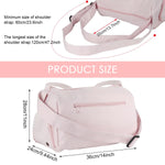 PALAY Gym Bag for Travel and Workout featuring Zippered Shoe Pocket with Waterproof Polyester | Pink Duffel for Women