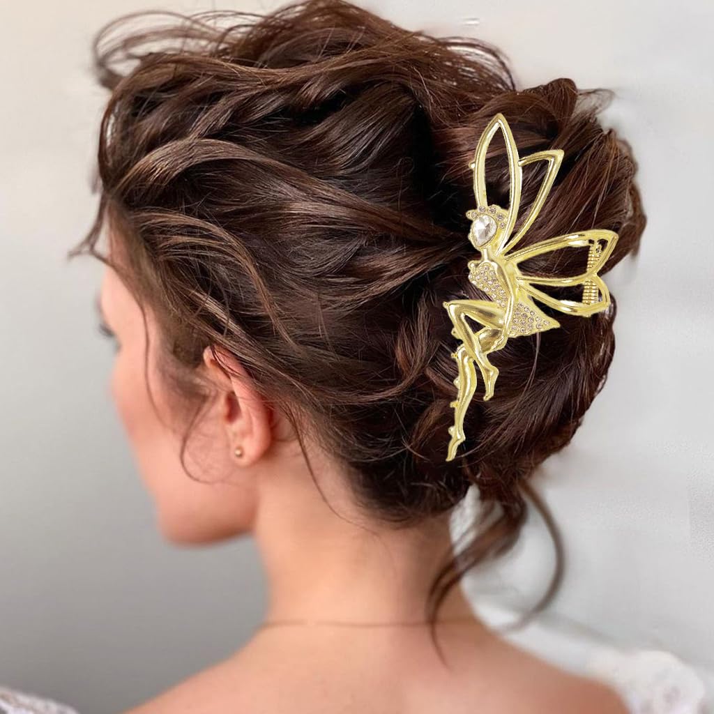 PALAY Elf Fairy Hair Claw Clip for Women featuring Rhinestone Alloy Design | Secure Hold