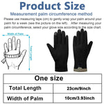 GUSTAVE® Winter Women Gloves, Wool Fleece Liner Touchscreen Gloves, Thermal Warm Winter Gloves, Outdoor Sports Gloves Thermo
