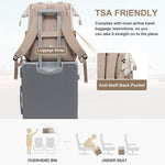 PALAY Laptop Backpack for Women featuring Dual Zipper Wide Open Design and Waterproof Oxford Cloth | Fits 15.6 Inch Laptop