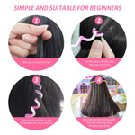 PALAY Spiral Hair Braids Makers 6Pcs 10in with Beaded Charms for Girls Kids Party | Easy Styling Accessories