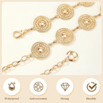 PALAY Belt for Women Dresses featuring Metal Concho Waist Chain in Gold | Adjustable Boho Hip Accessory