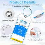 PALAY Luggage Tags for Travel featuring 19x9cm Size with Stainless Steel Loops | Clear 6 Pack
