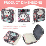 PALAY Sanitary Napkin Storage Bag Set for Hygiene and Travel with Secure Zipper | 2pcs 5.1 in Cotton Pouches