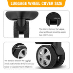 PALAY Luggage Wheel Protector Covers for Two Wheel Suitcases with Wavy Silicone Design | 8Pcs Black Set