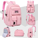 PALAY® Blackpink Standard Backpack For Girls School Bags Blackpink Kpop Theme Prints With Usb Charging And Headset Port Backpack For Student College School Bag For Boys, 18 L, Full Size