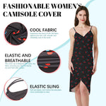 PALAY Beach Wear Dress for Women featuring Cherry Pattern and Quick Dry Polyester Fabric